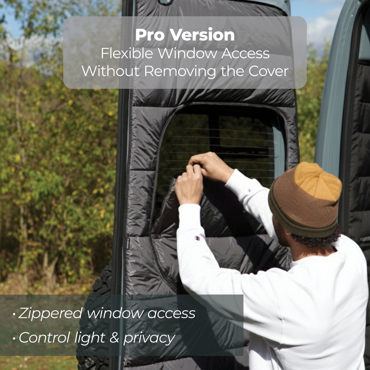 Maxx Cover Pro Edition: Insulated Rear Door Covers for Mercedes Sprinter High Roof VS30 (2019-Current)