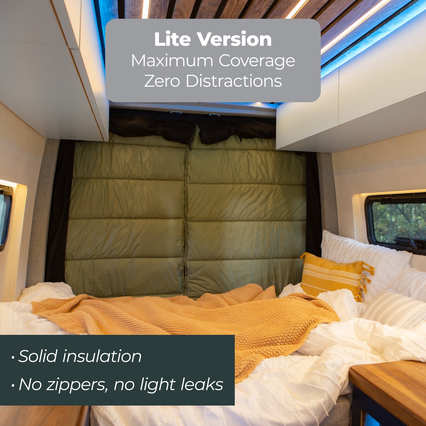 Maxx Cover Lite Edition: Insulated Rear Door Covers for Ford Transit High Roof (2015-Current)