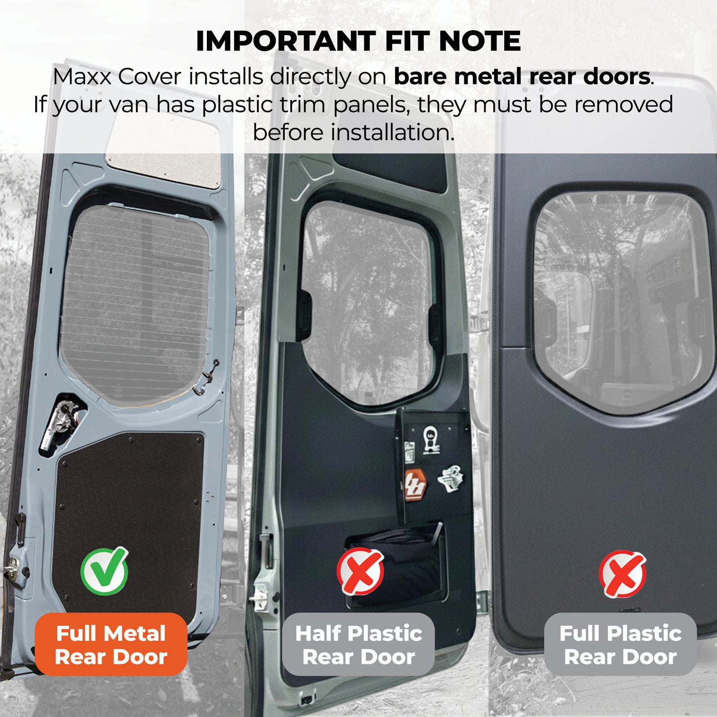 Maxx Cover Pro Edition: Insulated Rear Door Covers for Mercedes Sprinter High Roof VS30 (2019-Current)