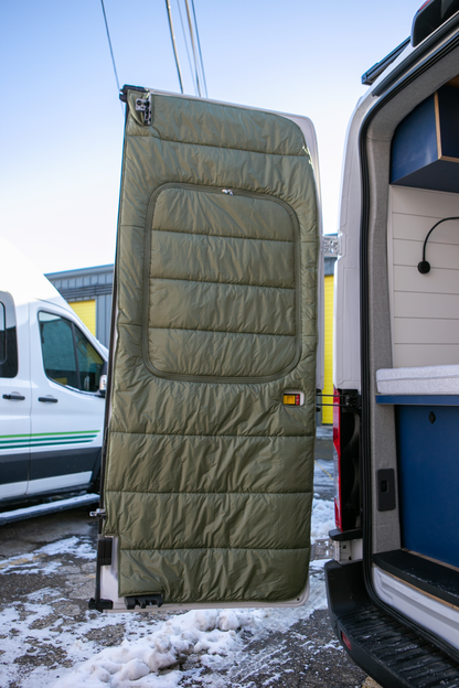 Maxx Cover Pro Edition: Insulated Rear Door Covers for Ford Transit High Roof (2015-Current)