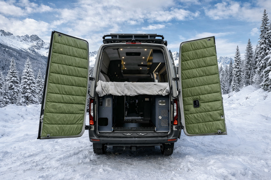 Maxx Cover Lite Edition: Insulated Rear Door Covers for Ford Transit High Roof (2015-Current)