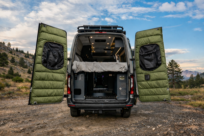 Maxx Cover Pro Edition: Insulated Rear Door Covers for Mercedes Sprinter High Roof VS30 (2019-Current)